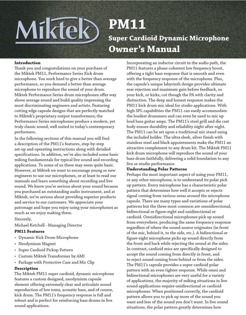 Miktek PM11 User manual