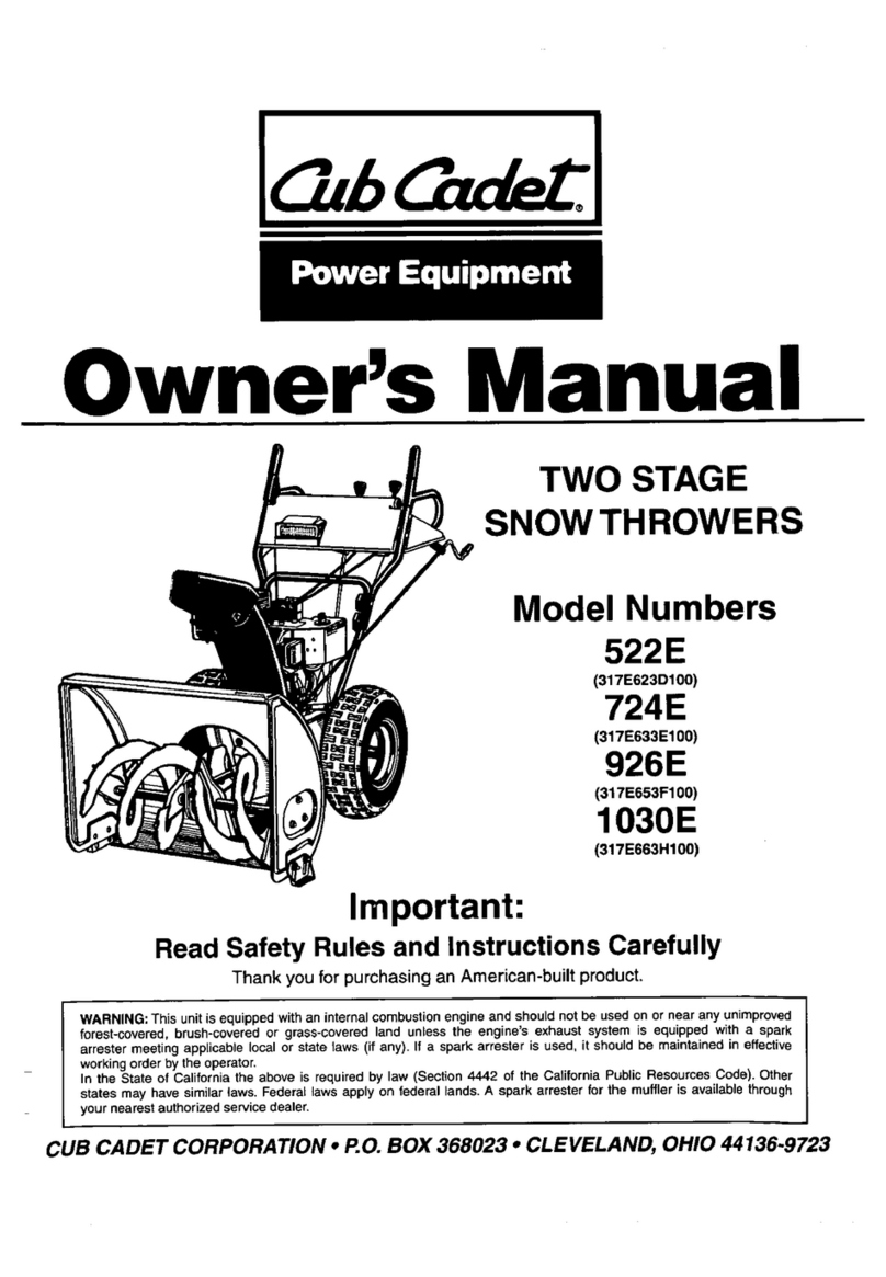 Cub Cadet 522E User manual