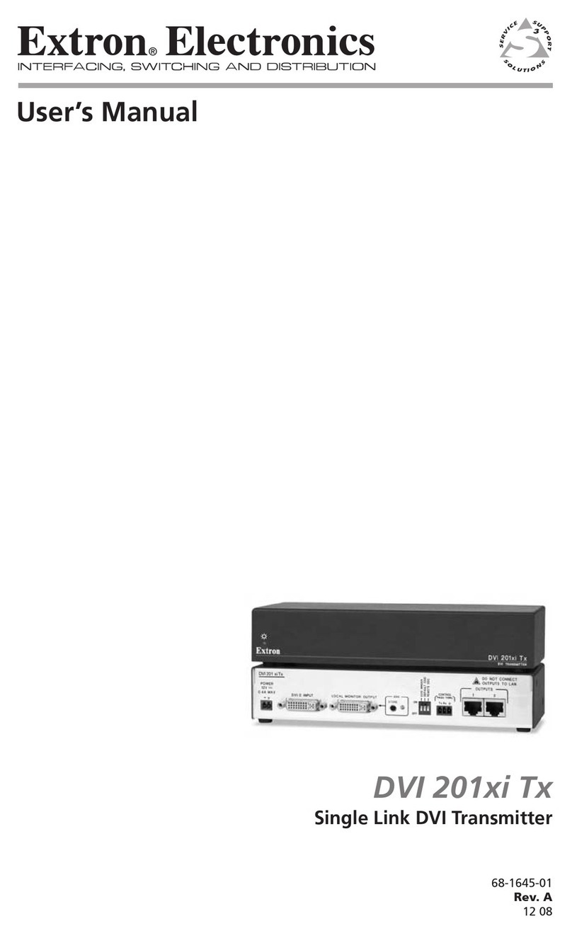 Extron electronics DVI 201xi TX user manual