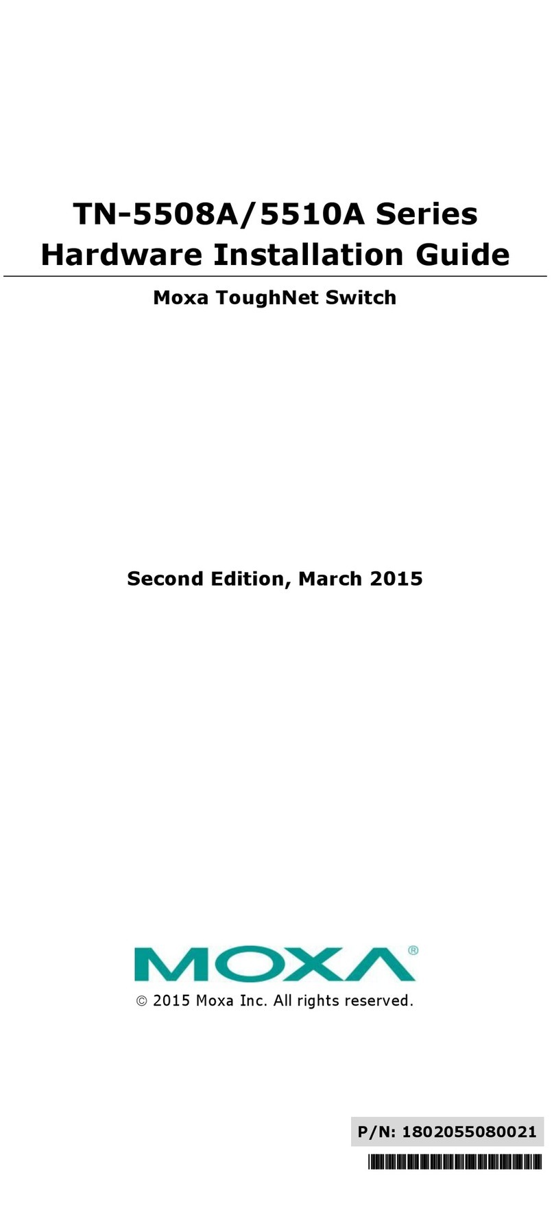 Moxa Technologies TN-5508A Series Manual