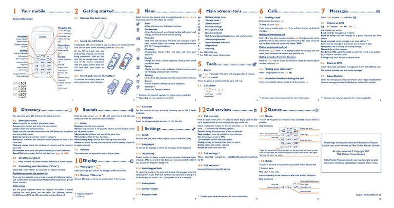 Alcatel OT-E101 User manual Alcatel OT-E101 User manual