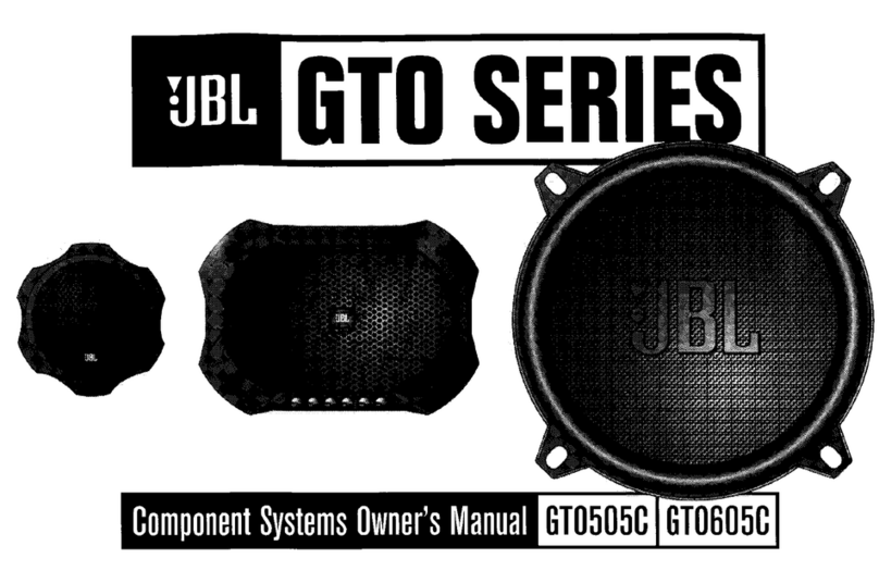 JBL GTO505C owner's manual