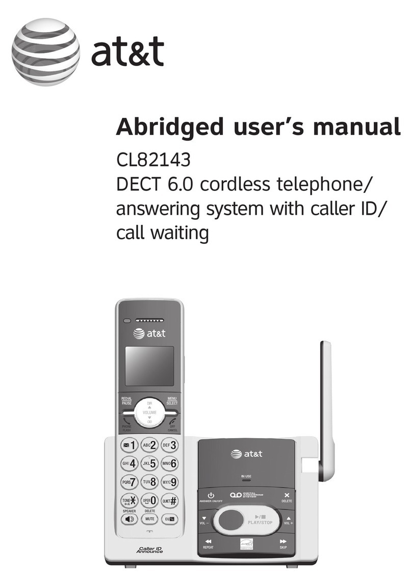 AT&T CL82143 Abridged user manual