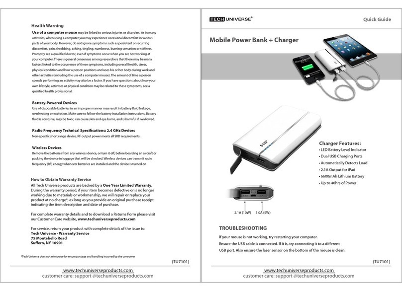 Tech Universe TU7101 quick guide Tech Universe TU7101 quick guide