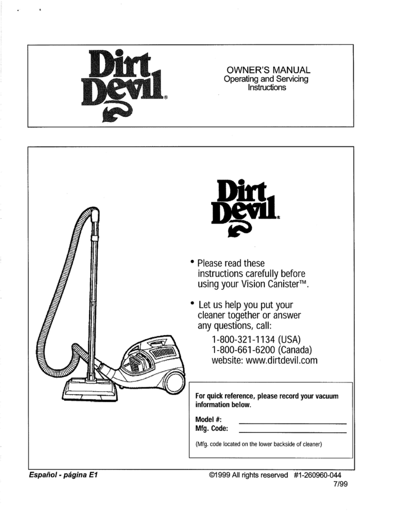 Dirt Devil M082600 owner's manual