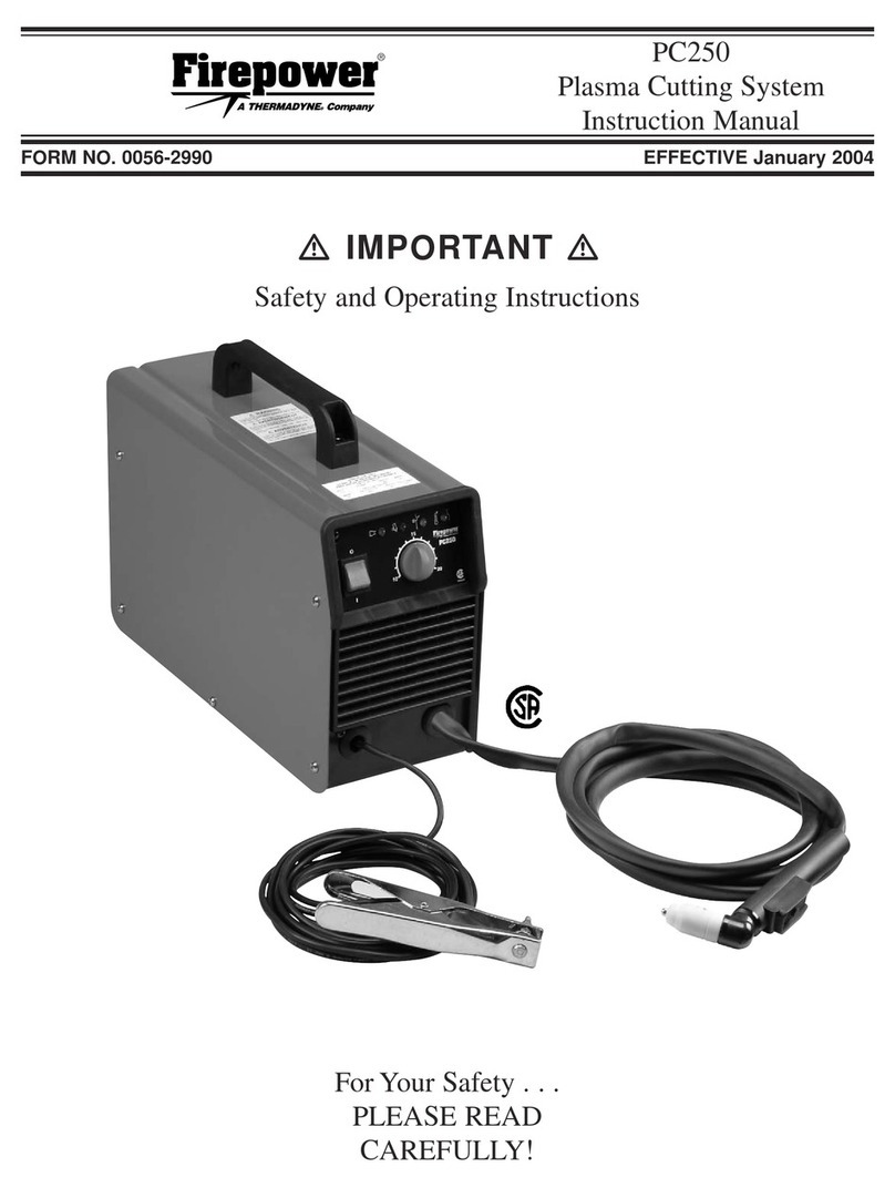 Fire Power PC250 Safety and operating instructions