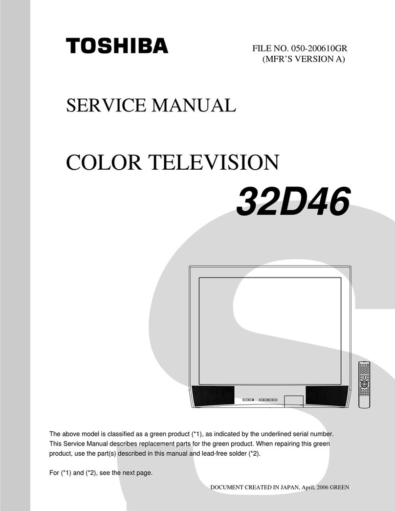 Toshiba 32D46 - 32" CRT TV User manual