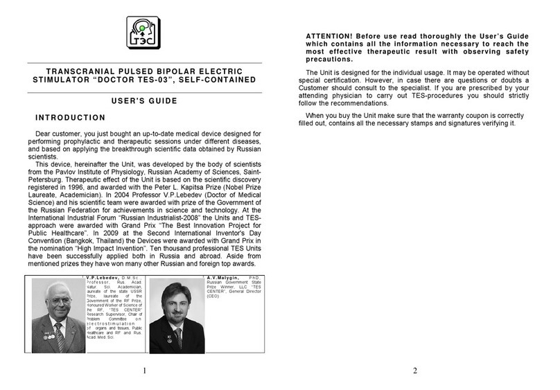 TES CENTER DOCTOR TES-03 user guide