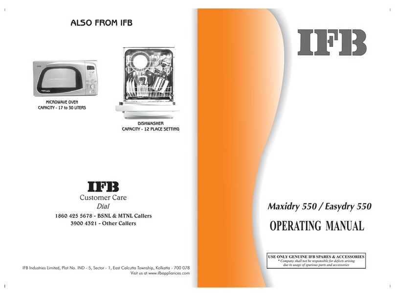 IFB MAXIDRY 550 operating manual