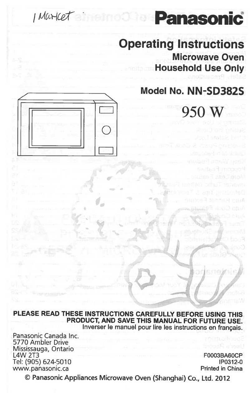 Panasonic NN-SD382S User manual