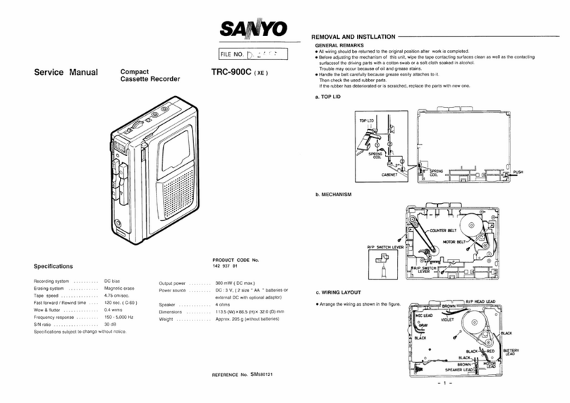 Sanyo TRC-900C XE Service manual