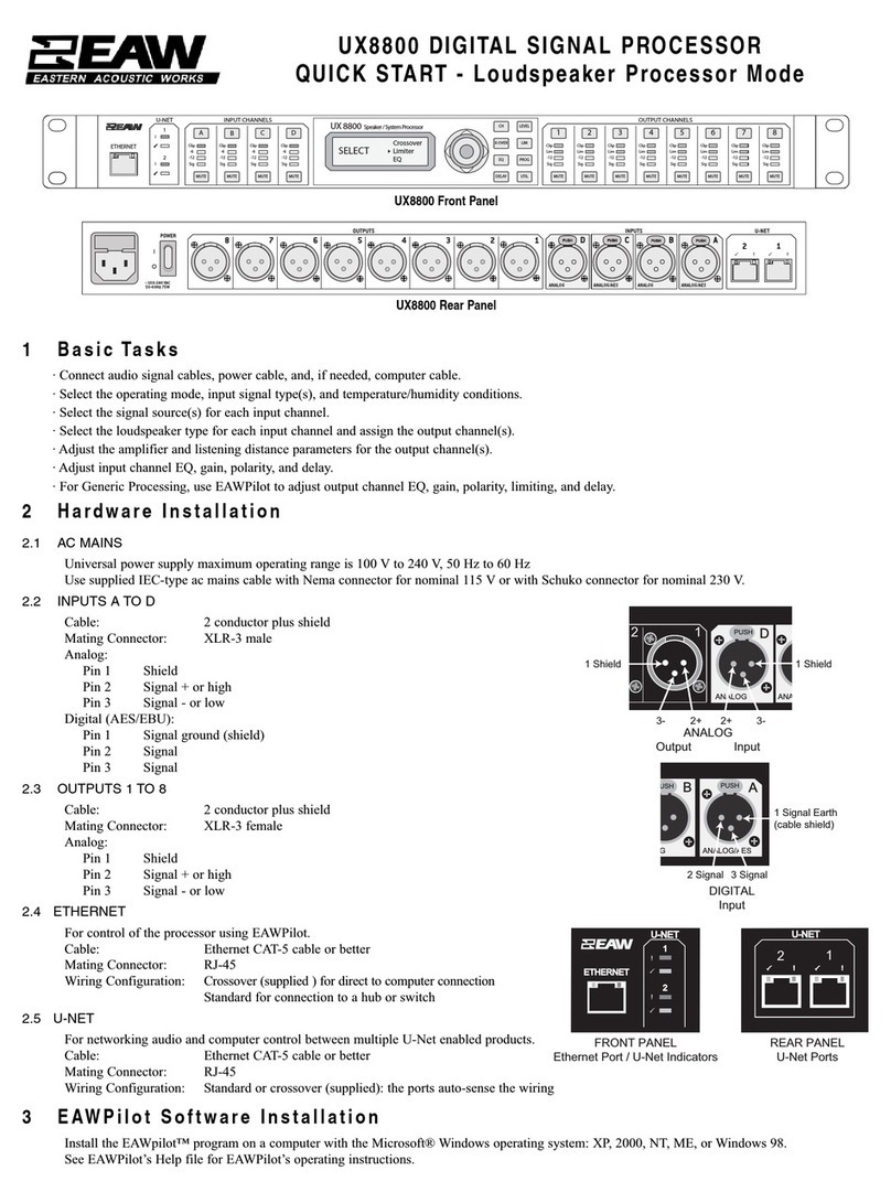 EAW UX8800 quick start guide