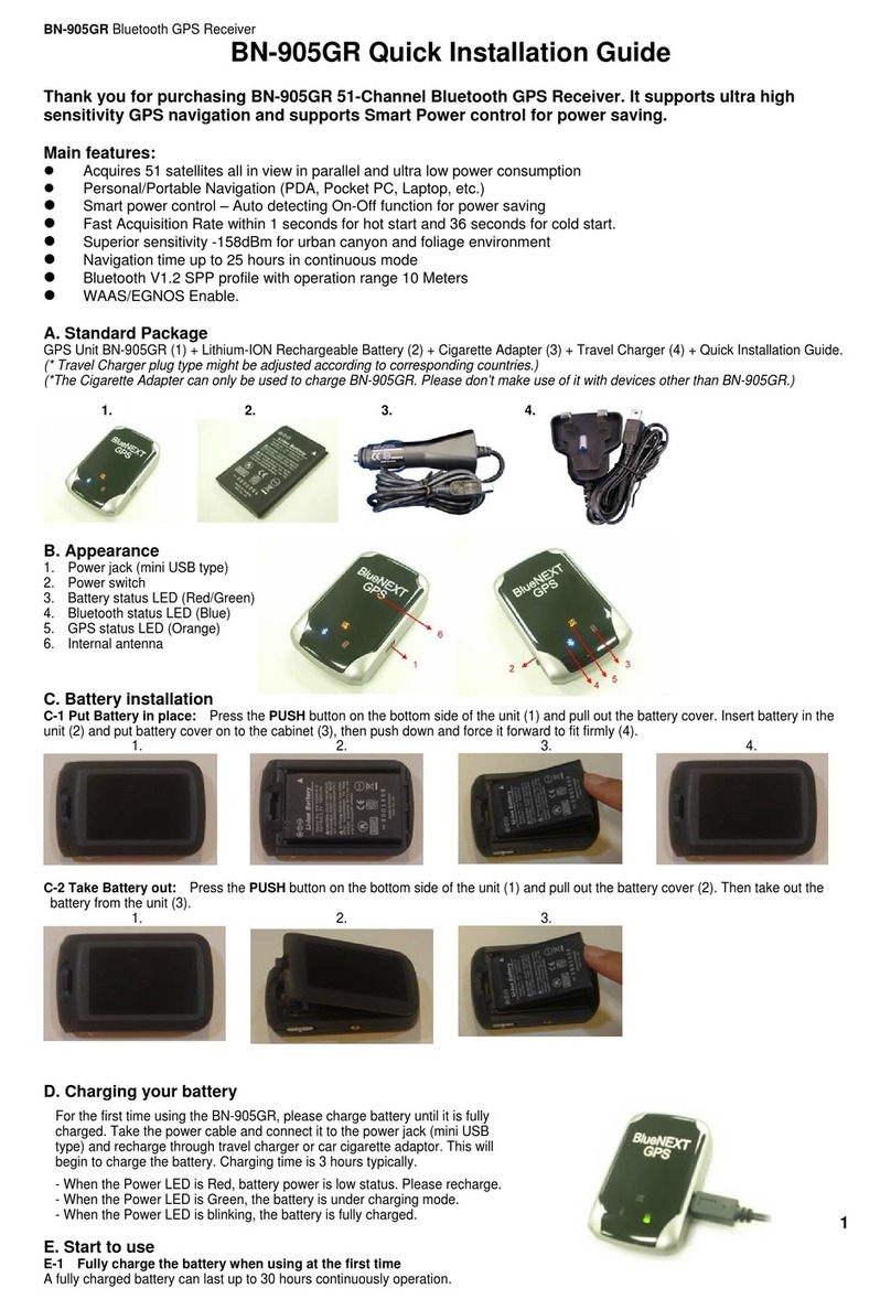BlueNEXT BN-905GR Quick installation guide