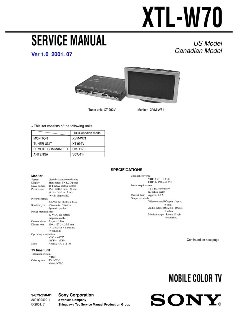 Sony XTL-W70 User manual