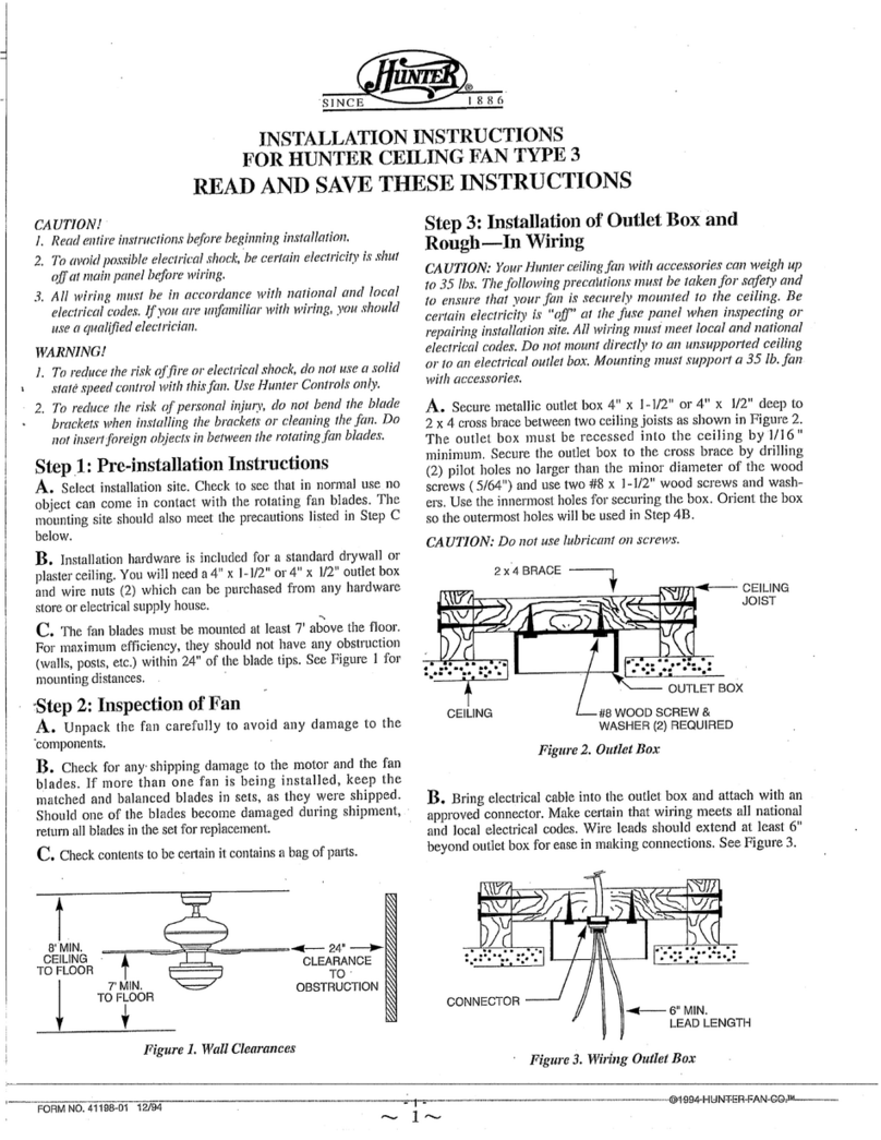 Hunter Type 3 Models User manual