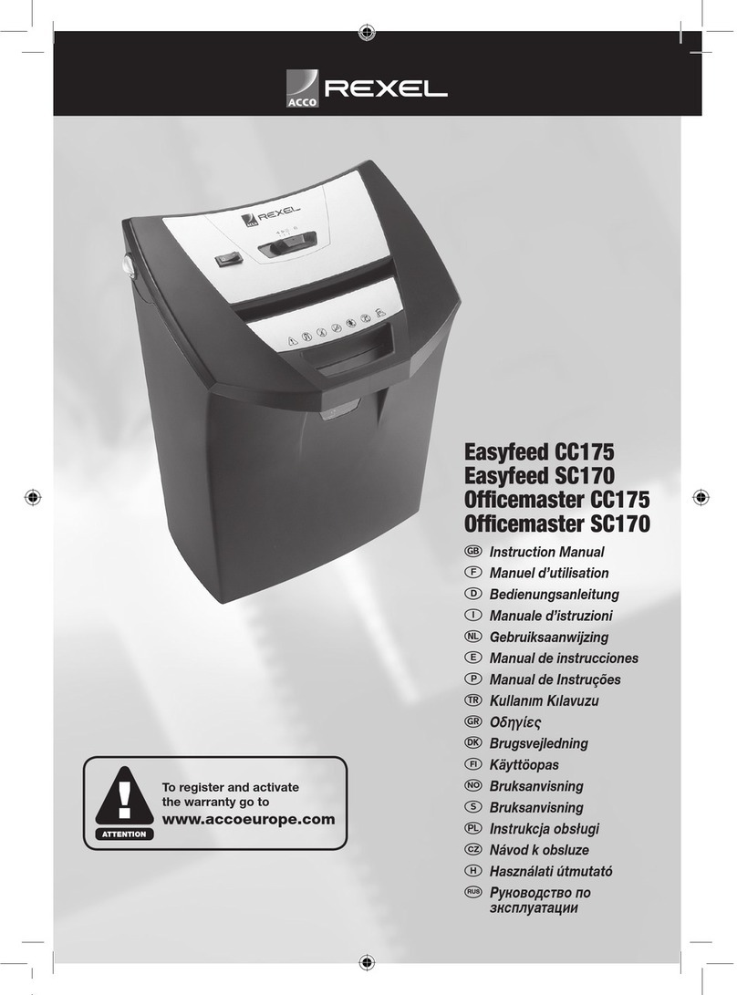 Rexel Easyfeed CC175 User manual Rexel Easyfeed CC175 User manual