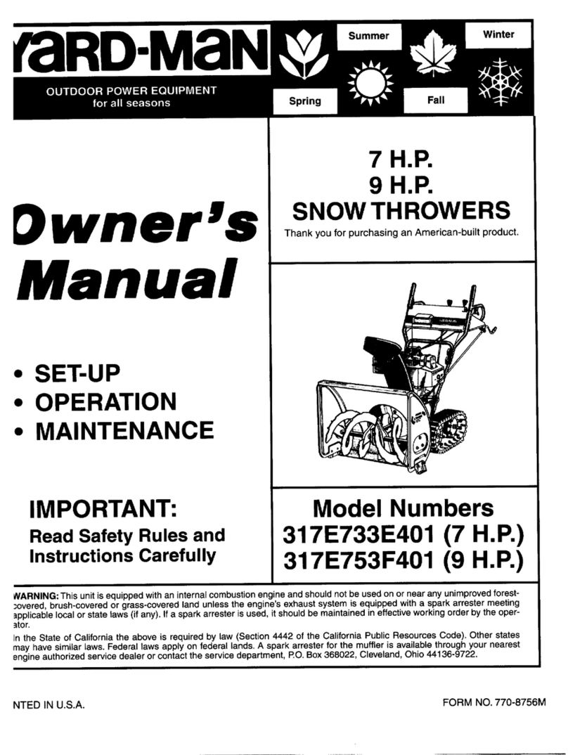 Yard-Man 317E733E401 owner's manual