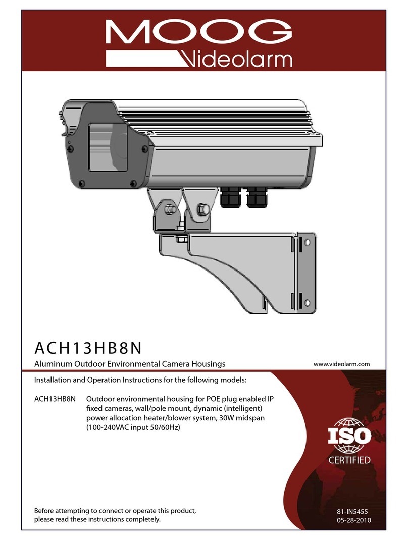Moog Videolarm ACH13HB8N Installation and operation instructions