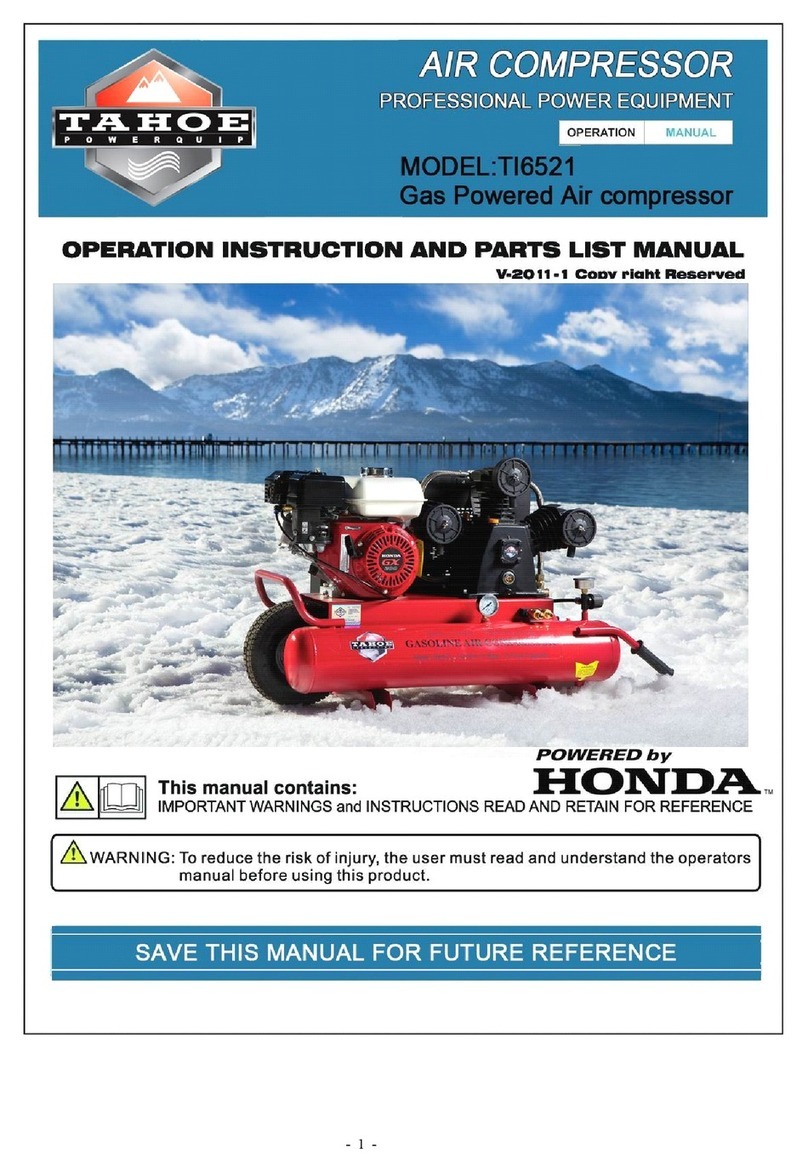 Tahoe TI6521 Operation instruction and parts list manual Tahoe TI6521 Operation instruction and parts list manual
