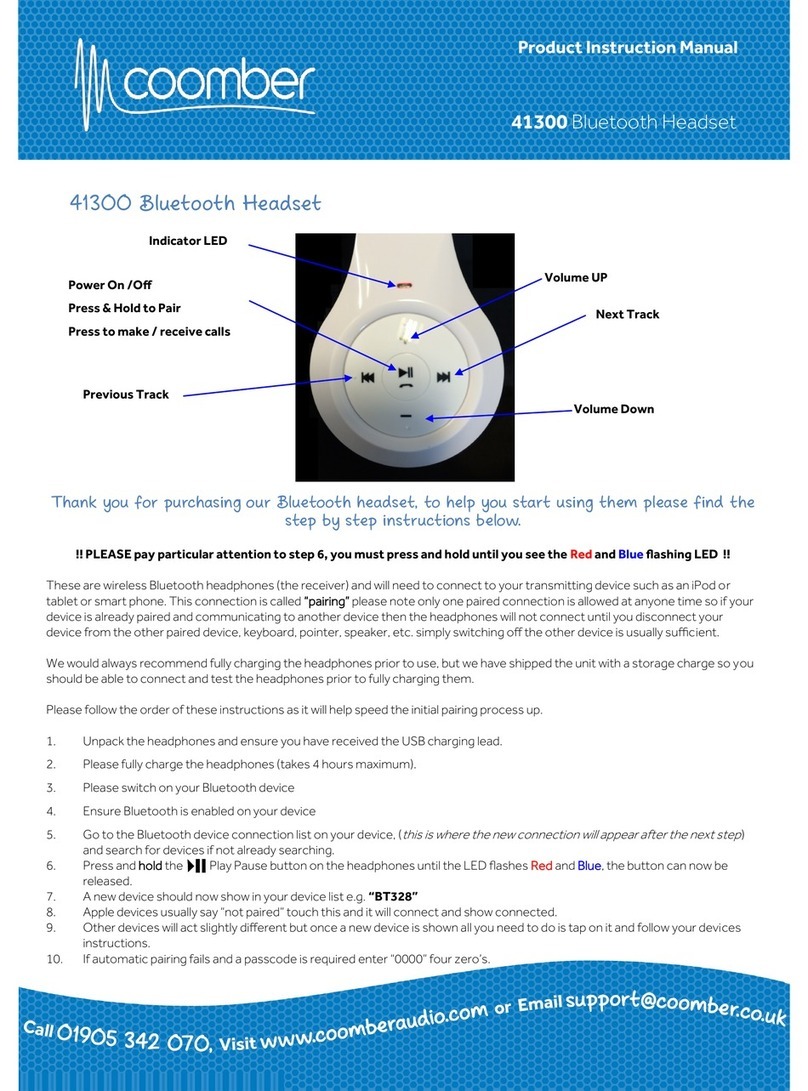 Coomber 41300 Product instruction manual