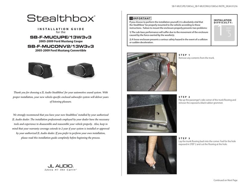 Stealthbox SB-F-MUCUPE/13W3v3 installation guide Stealthbox SB-F-MUCUPE/13W3v3 installation guide