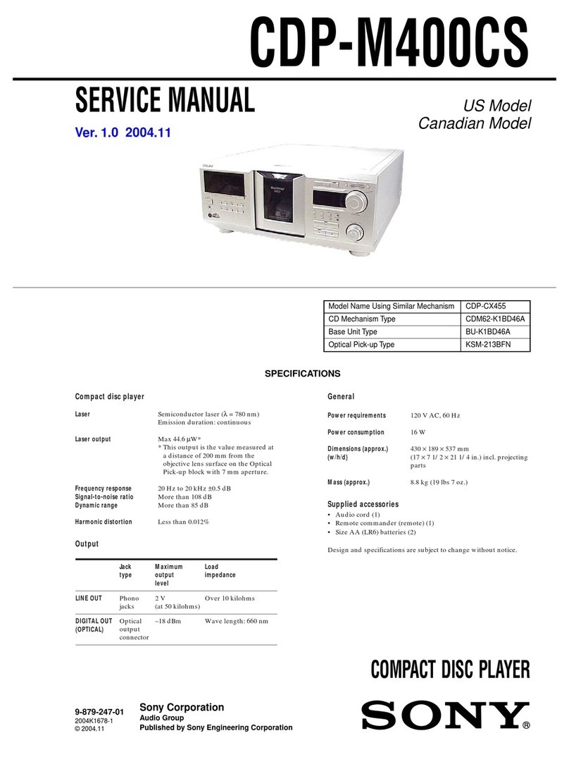Sony CDP-M400CS Operating Instructions ... User manual
