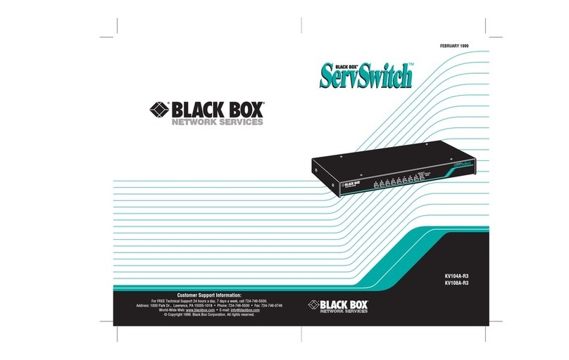 Black Box ServSwitch KV104A-R3 User manual