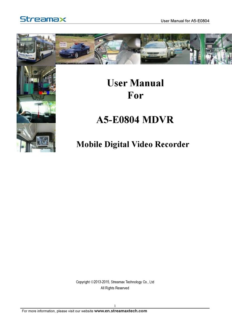 Streamax A5-E0804 MDVR user manual Streamax A5-E0804 MDVR user manual