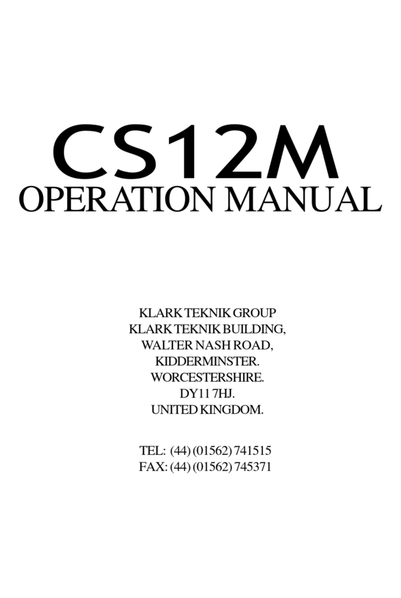EVI Audio CS12M Operation manual