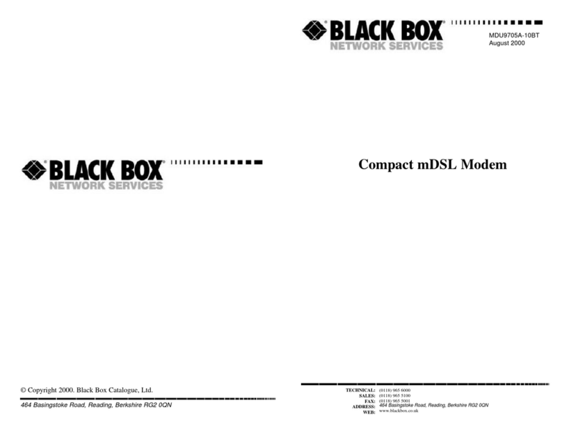 Black Box Compact mDSL Modem User manual