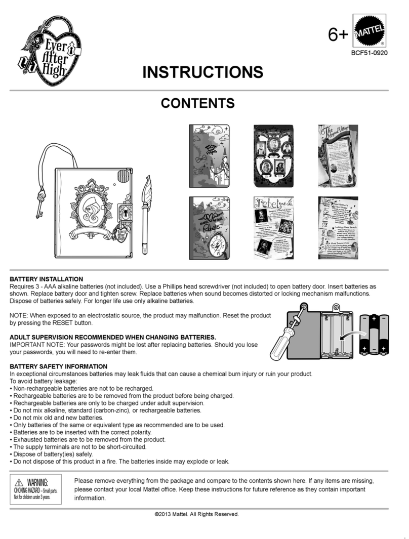 Mattel Ever After High User manual