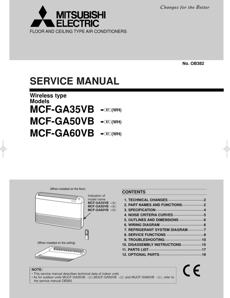 Mitsubishi Electric MCF-GA35VB Service manual Mitsubishi Electric MCF-GA35VB Service manual