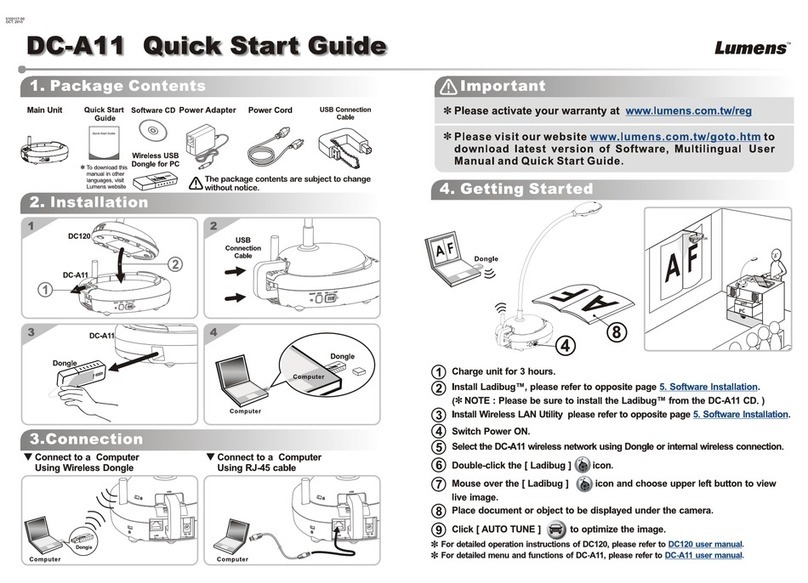 Lumens DC-A11 User manual