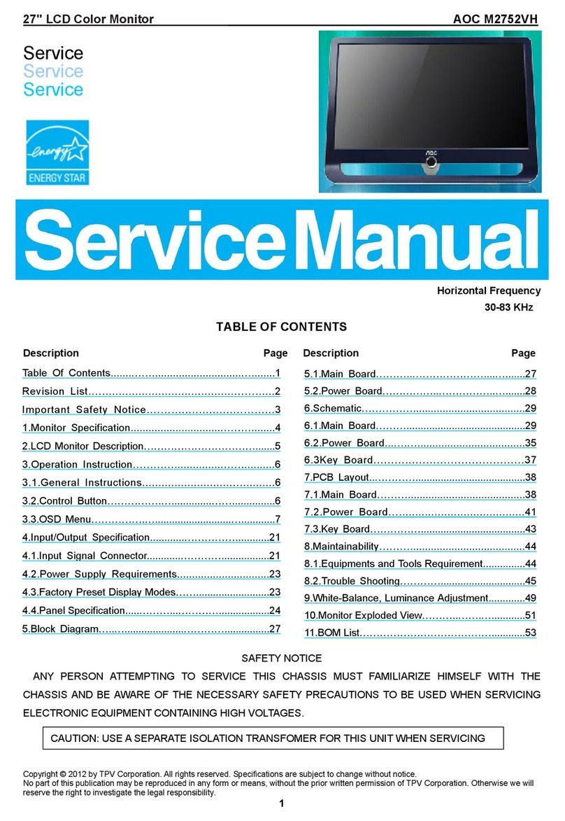 AOC M2752VH User manual