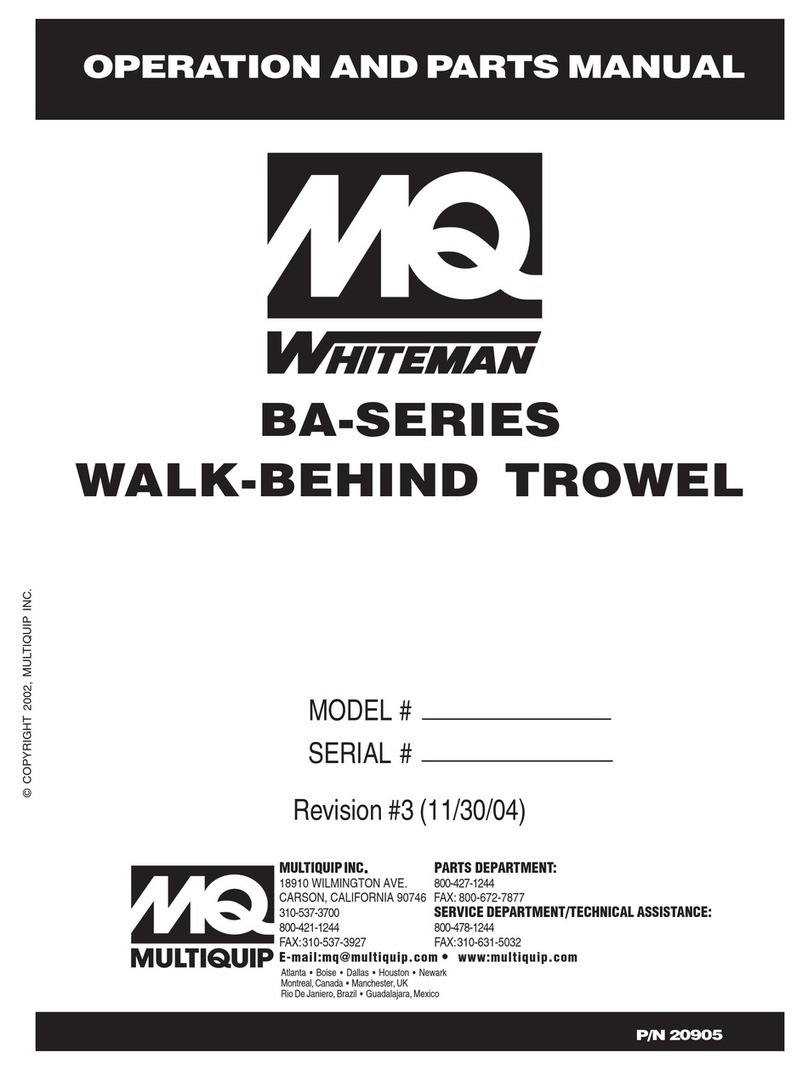MQ BA-SERIES Operation and parts manual