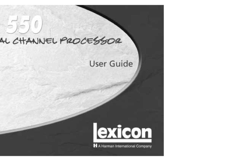 Lexicon MPX 550 user guide Lexicon MPX 550 user guide