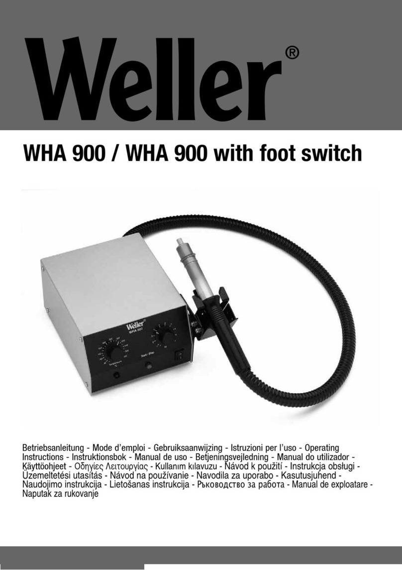 Weller WHA900 operating instructions