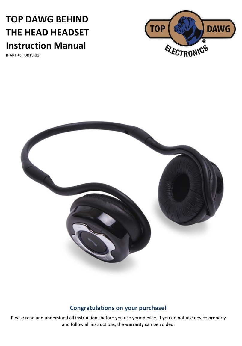 Top Dawg Electronics TDBTS-01 instruction manual
