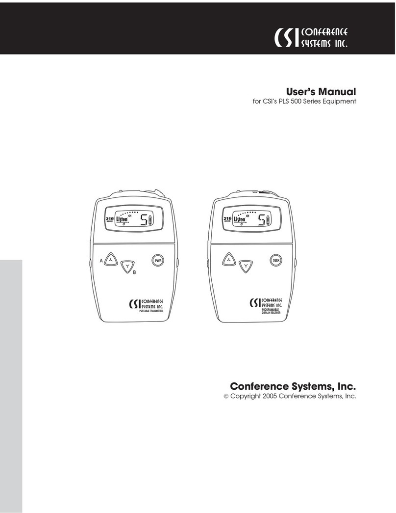 CSI PLS 500 series User manual