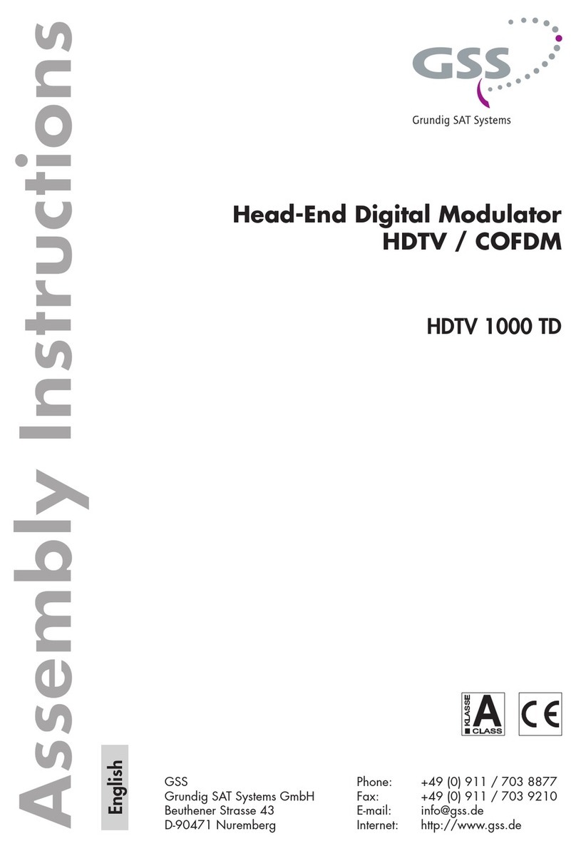 GSS HDTV 1000 TD User manual