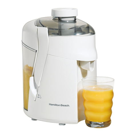 Hamilton Beach 67800 - HealthSmart Juice Extractor User instruction Hamilton Beach 67800 - HealthSmart Juice Extractor User instruction