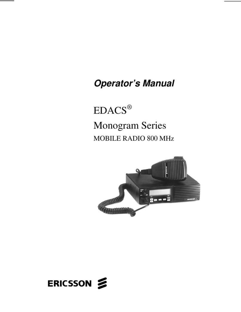 Ericsson EDACS Monogram Series Operator's manual