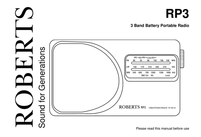 Roberts RP3 User manual Roberts RP3 User manual
