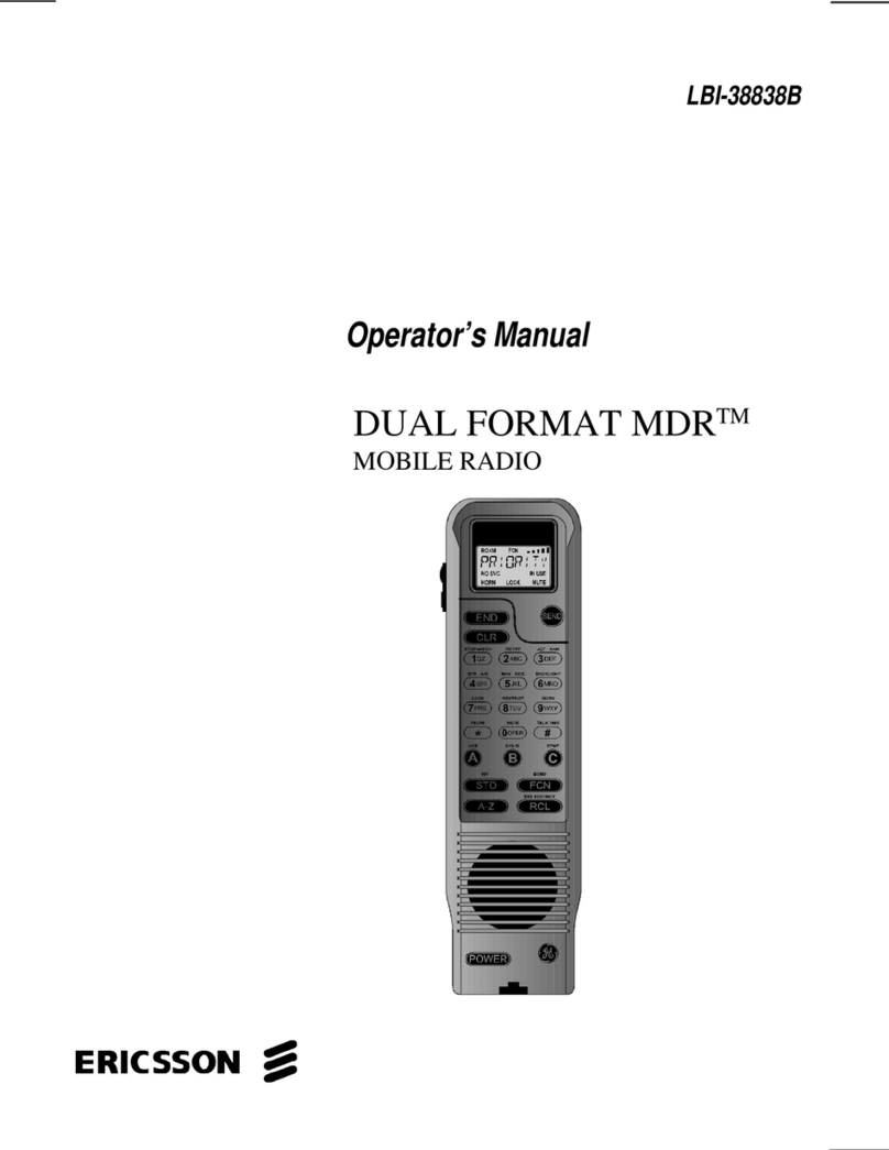 Ericsson DUAL FORMAT MDR Operator's manual