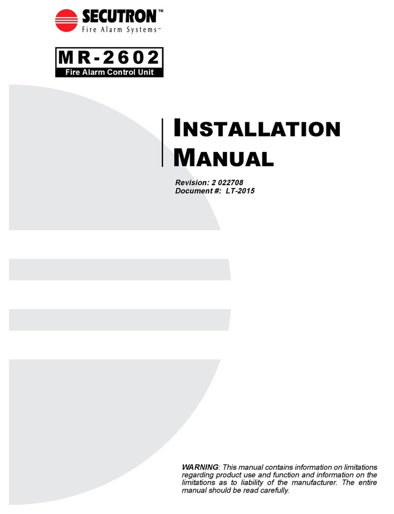 Secutron MR-2602 User manual