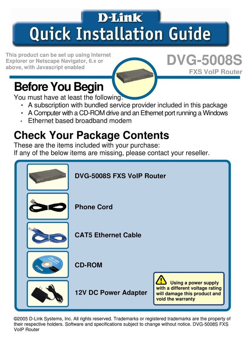 D-Link DVG-5008S User manual