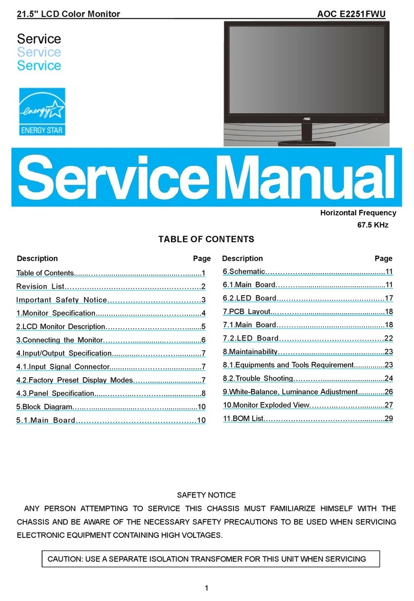 AOC E2251FWU User manual