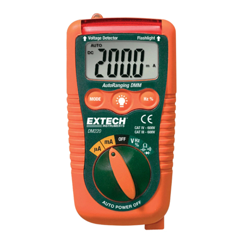 Extech Instruments DM220 User manual Extech Instruments DM220 User manual