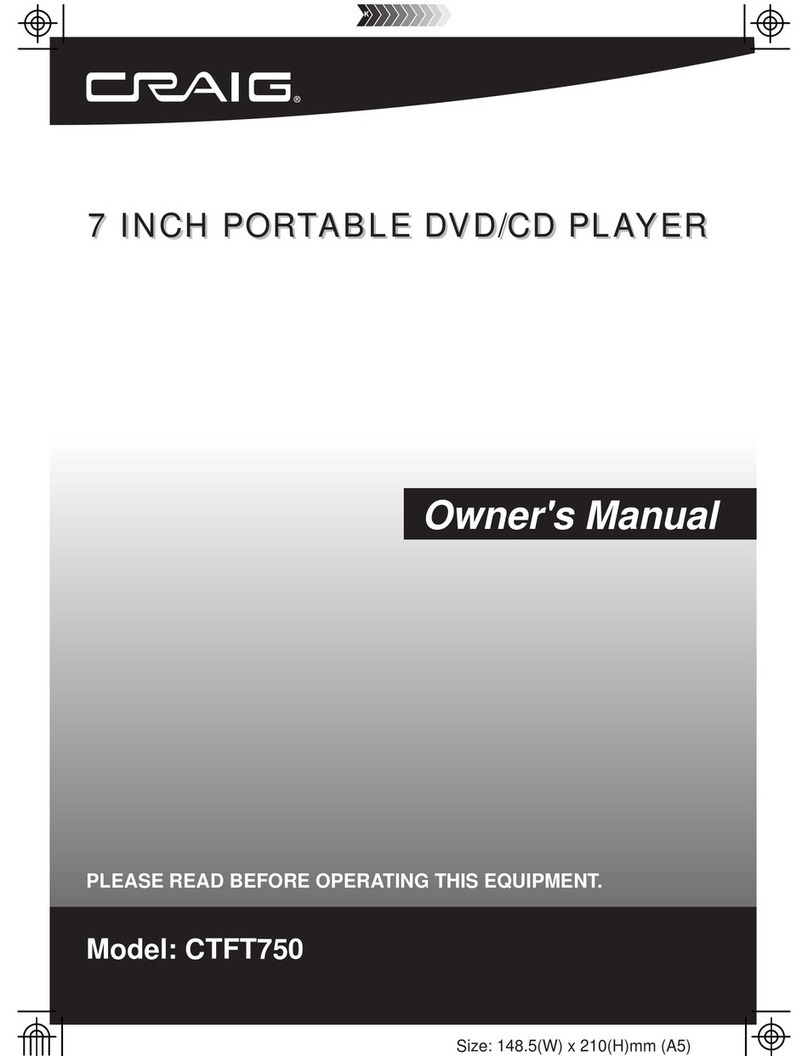 Craig CTFT750 User manual