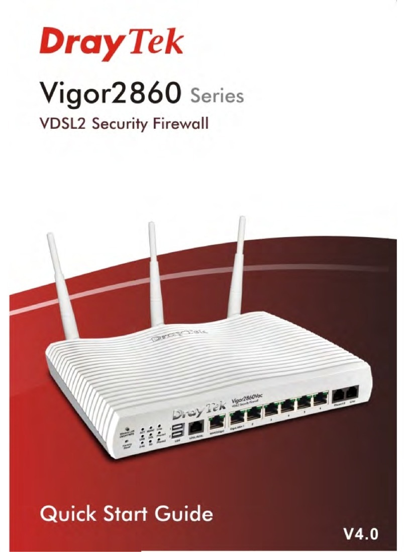 Draytek Vigor2860 Series User manual Draytek Vigor2860 Series User manual